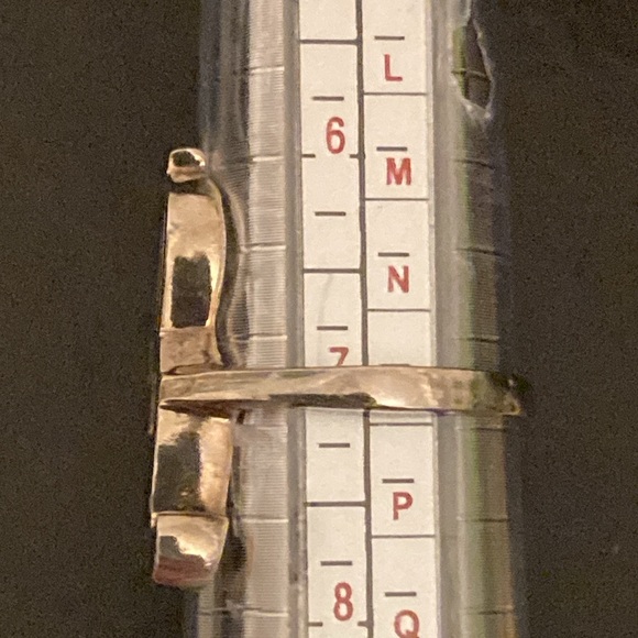 Sterling Silver Unisex Script Initial “R” Ring, Sz 7 - Picture 4 of 7